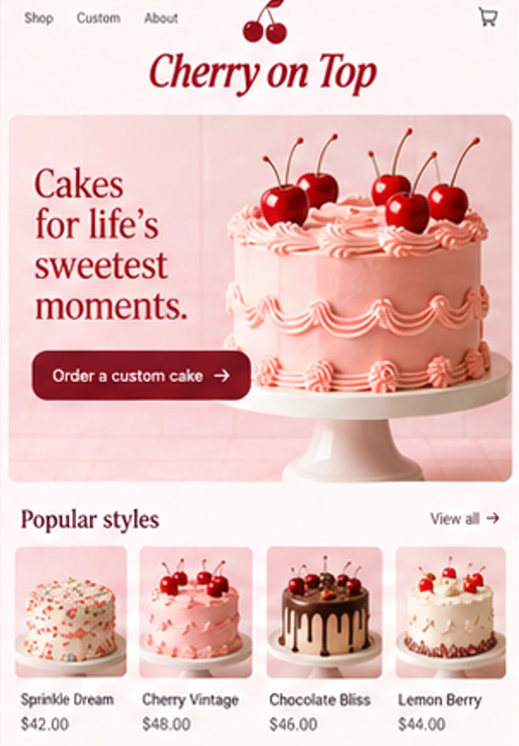 Cherry on Top storefront design
