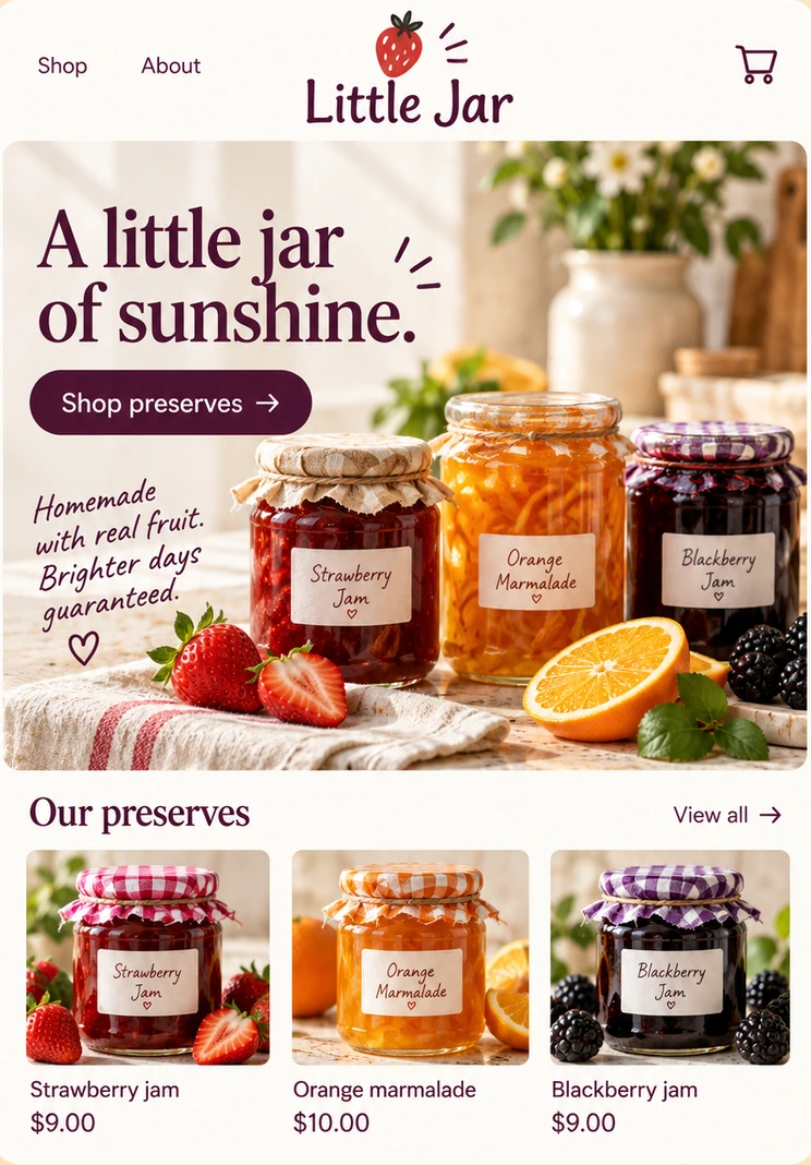 Little Jar storefront design